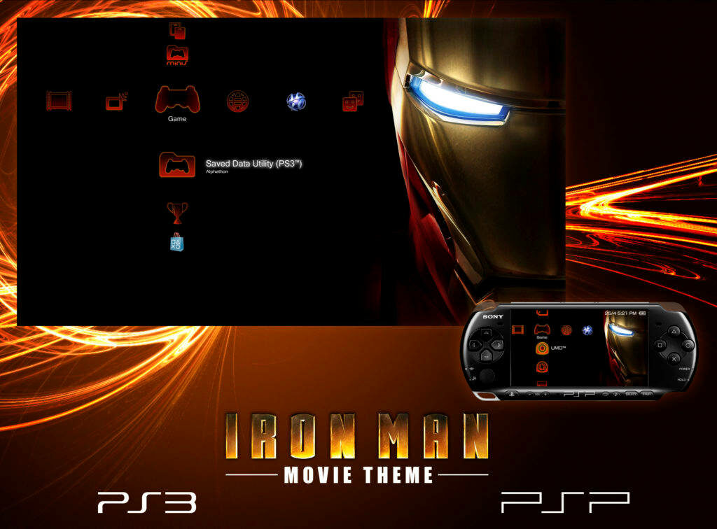Technological Marvel: Iron Man Themed Wallpaper for Gaming Consoles - PS3 Immersive Background