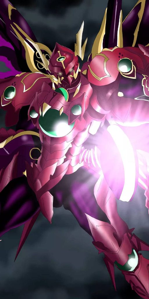 Issei Hyoudou in Scale Mail Balance Breaker red armor glowing gems anime wallpaper dark background
