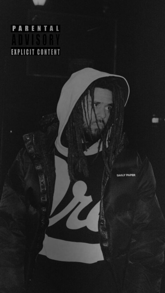 The Creative Mastery of J. Cole: An Inspiring HD Phone Wallpaper featuring the Legendary Rapper