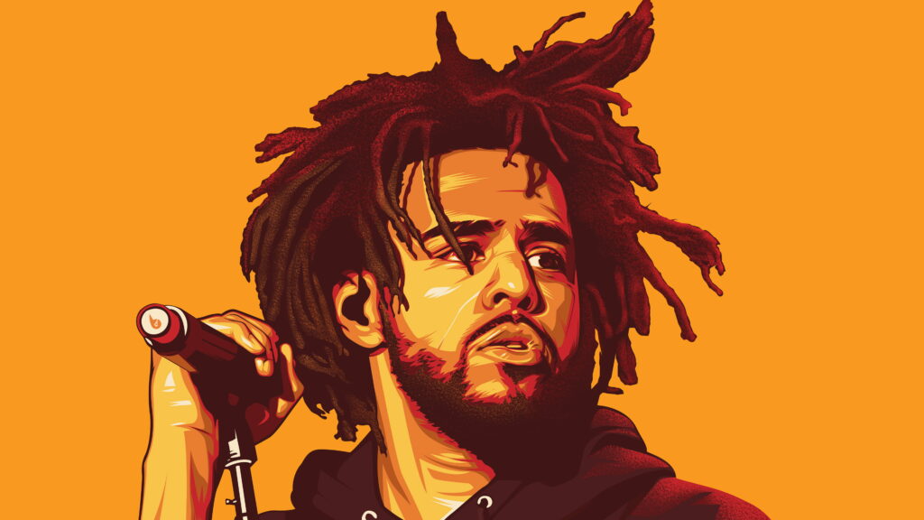 Melodic Masterpiece: Jcole's Musical Odyssey in Stunning 4K Digital-Art Wallpaper