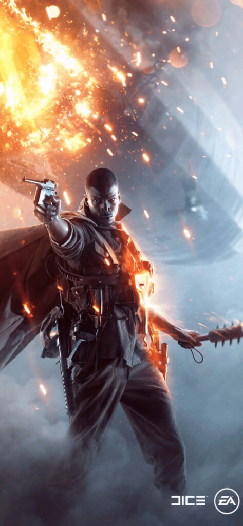 Dice EA Unleashes Warzone: Jack Culver's Dual-Armed Standoff in Battlefield V Wallpaper