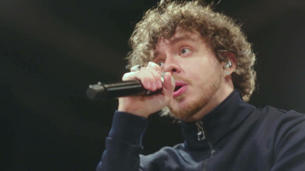 Jack Harlow Live: Dynamic Rapping Stage Performance Wallpaper
