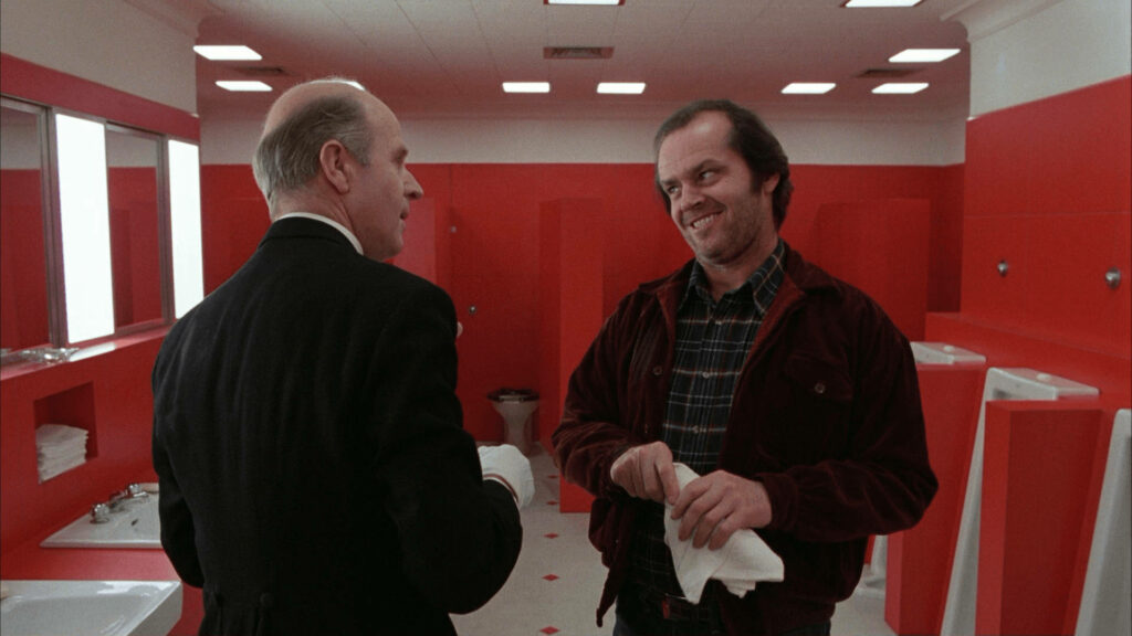 Iconic The Shining Wallpaper: Jack Nicholson & Delbert Grady Scene