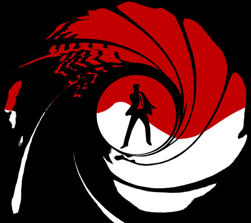 Iconic James Bond Gun Barrel Wallpaper - Spy Silhouette Design