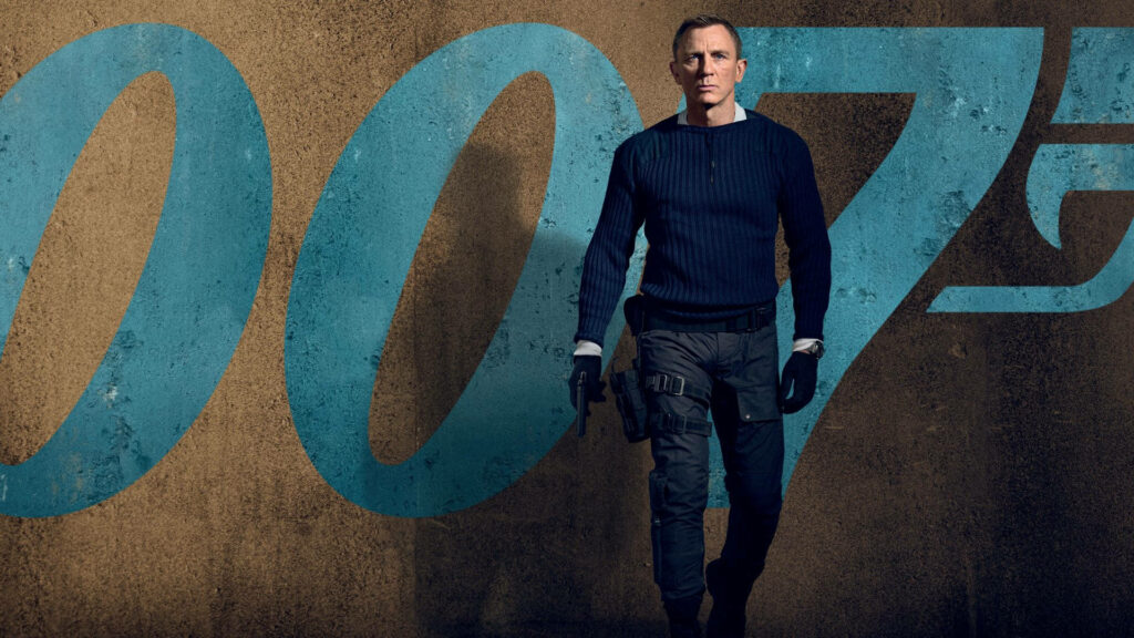 James Bond Action Wallpaper: No Time To Die with Iconic 007 Logo