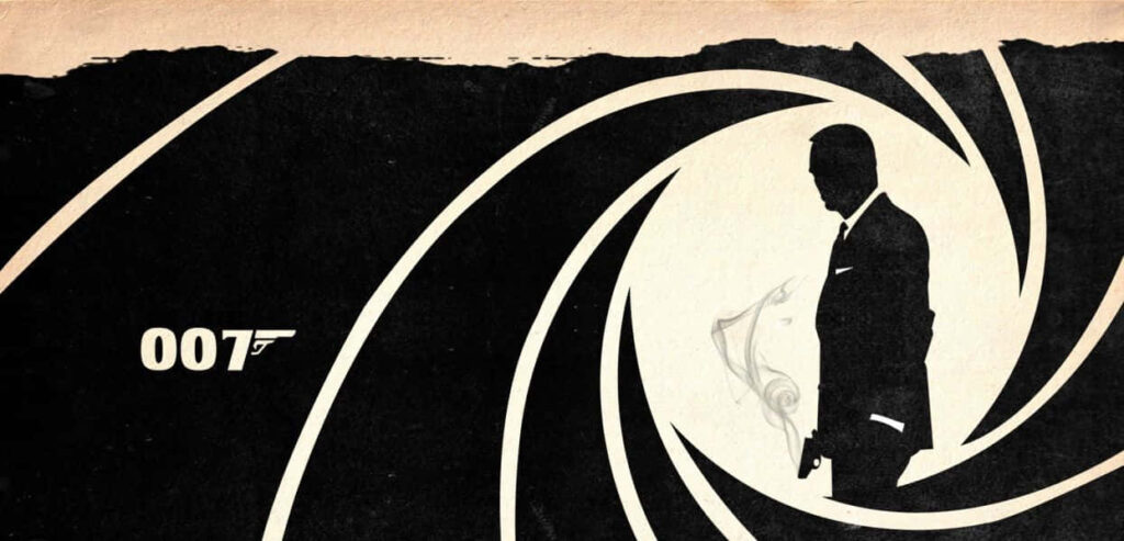 Iconic James Bond Wallpaper: Silhouette & Gun Barrel Design