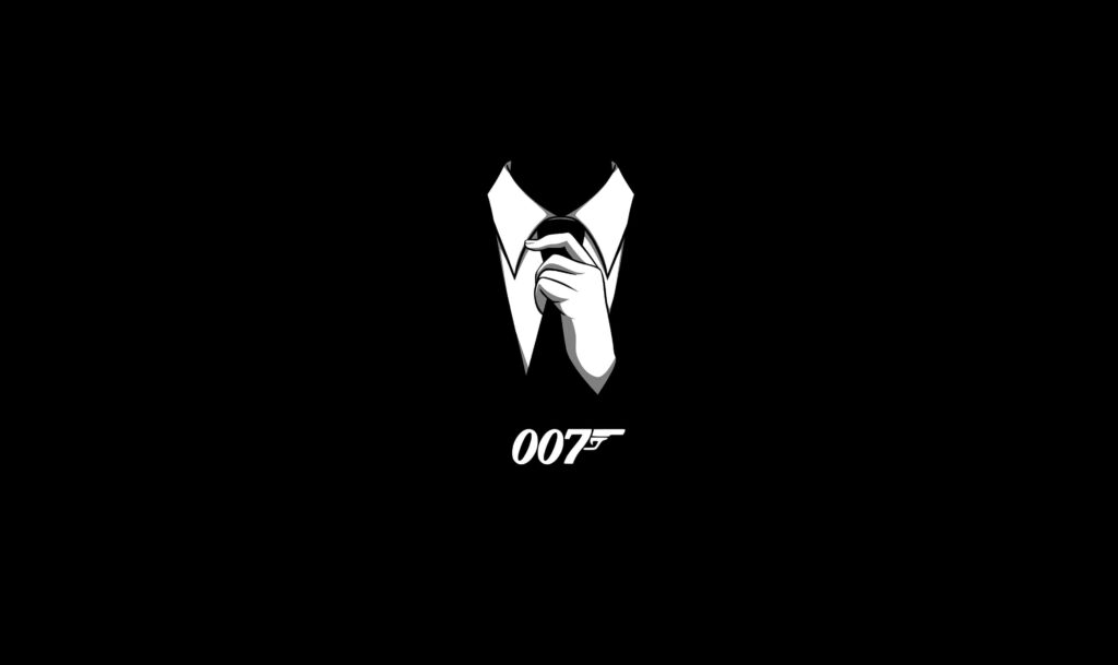 Iconic James Bond Silhouette Wallpaper: Sophisticated Minimalism