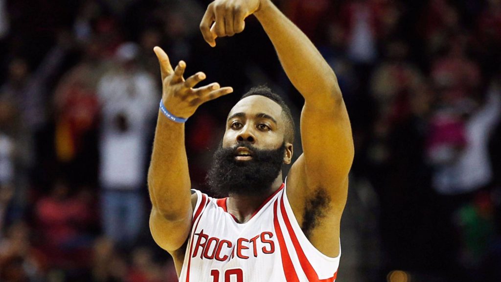 James Harden Houston Rockets basketball wallpaper performing signature cooking celebration