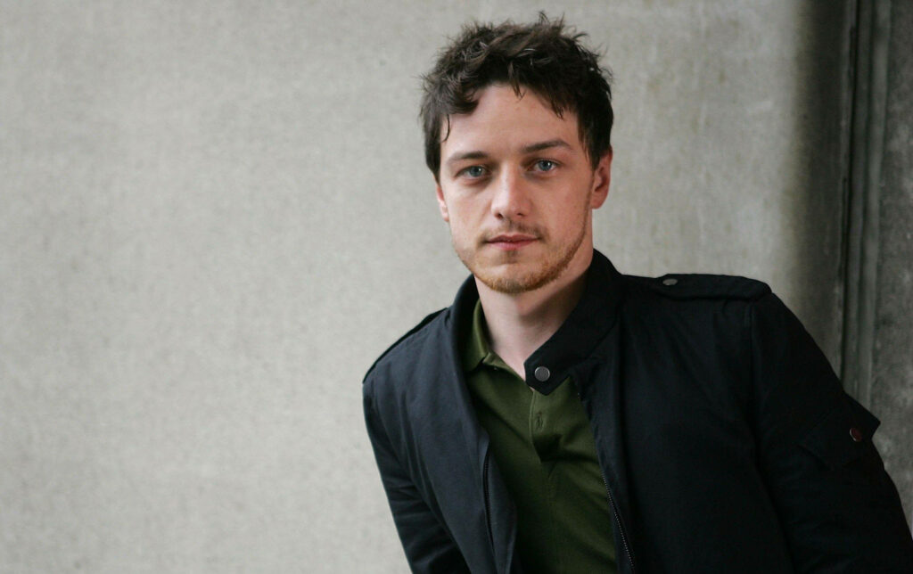 James McAvoy as Wesley Gibson calm intense pose textured wallpaper background image