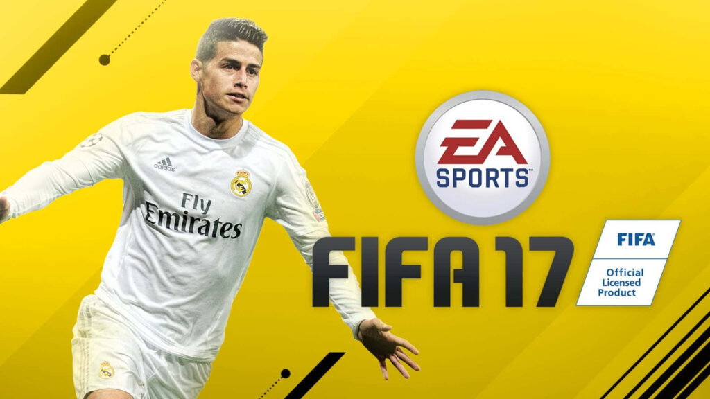 James Rodriguez in Real Madrid Kit - FIFA 17 Action Wallpaper