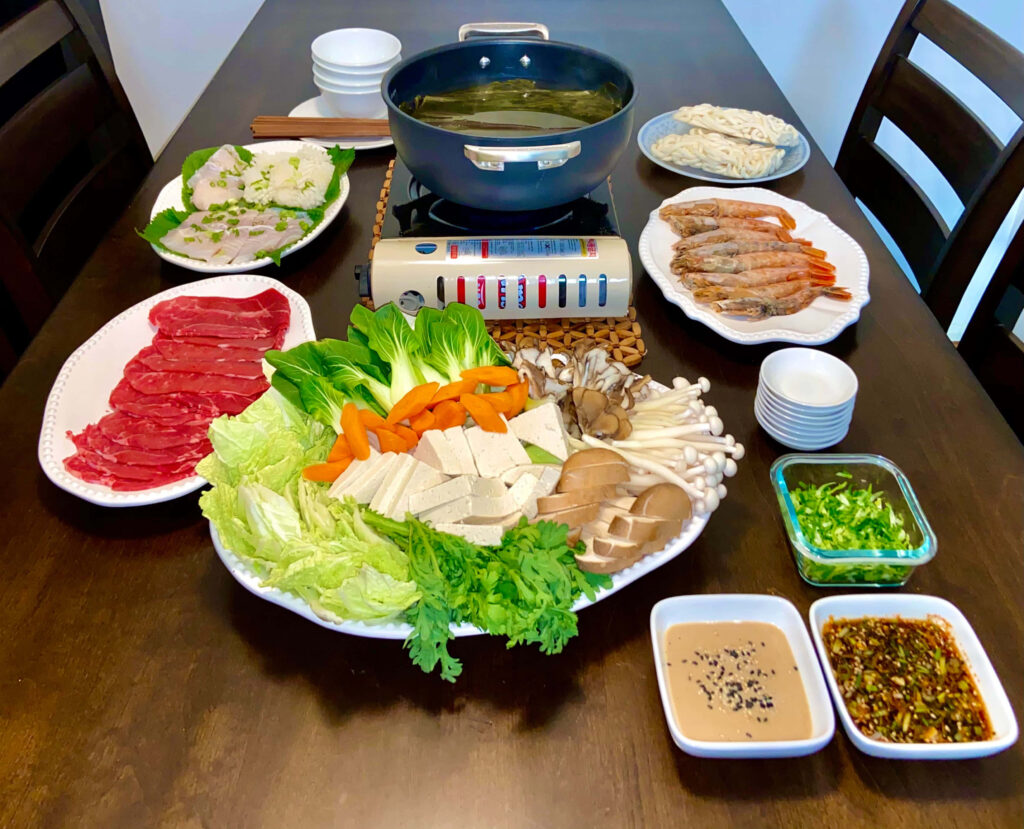 Shabu-Shabu Wallpaper: Fresh Ingredients & Hot Pot Japanese Dining