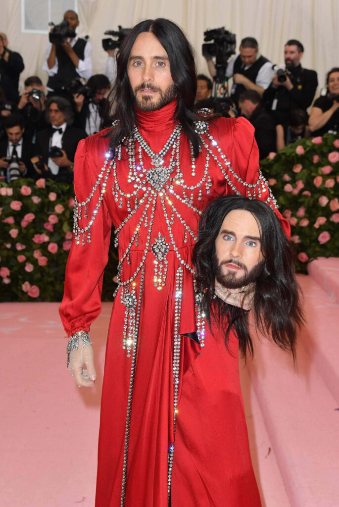 Extravagant Jared Leto in Red: Unique Wallpaper Background