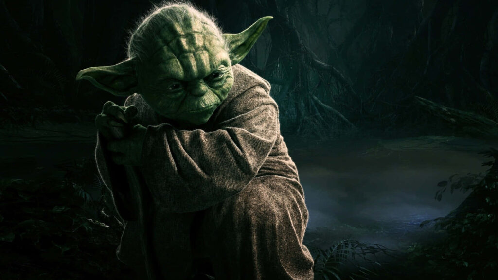 Jedi Warrior Action Wallpaper: Mystical Forest Background