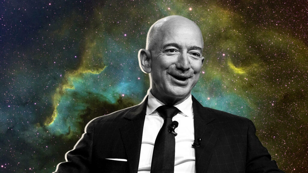 Captivating Jeff Bezos Wallpaper: Cosmic Night Sky Ambition