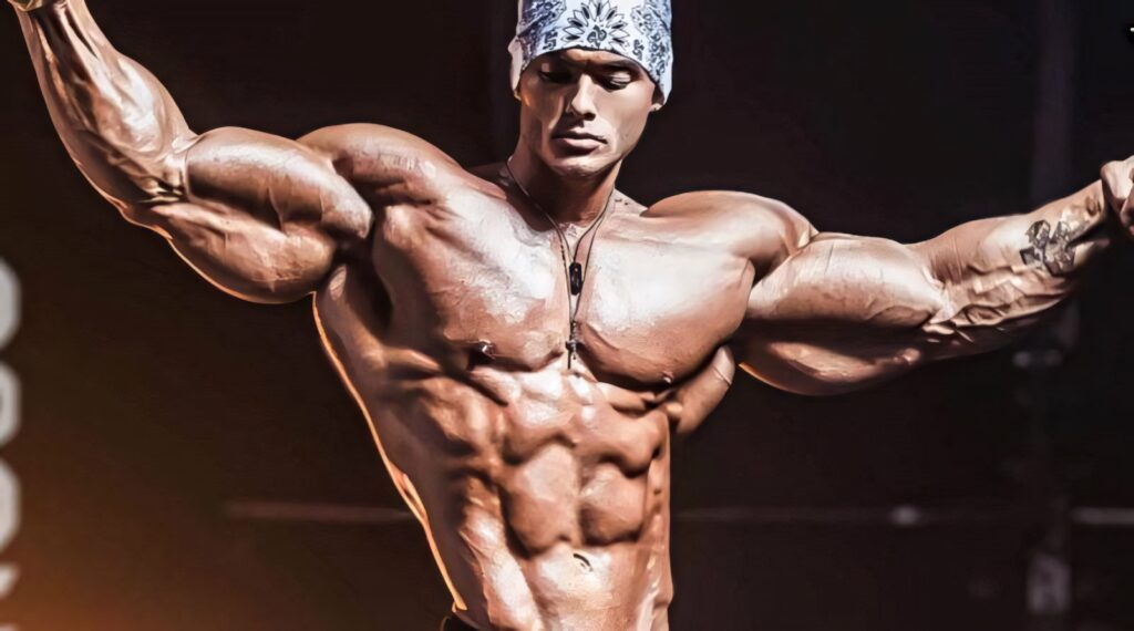 Jeremy Buendia showcasing muscular physique and definition in high-definition bodybuilding wallpaper