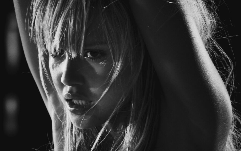 Jessica Alba intense black and white wallpaper cinematic 2014 series dramatic portrait background