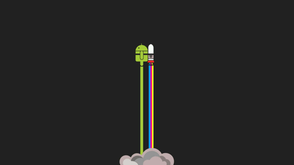 Rocketing Android: A Futuristic Desktop Wallpaper for Android Lovers