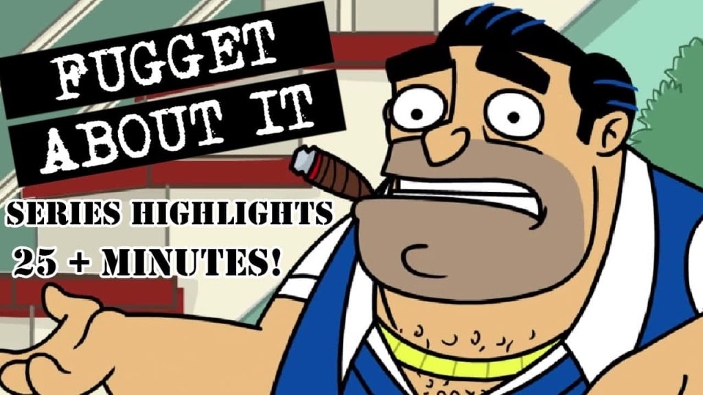Jimmy Falcone cartoon wallpaper with cigar bold animated background Fugget About It desktop