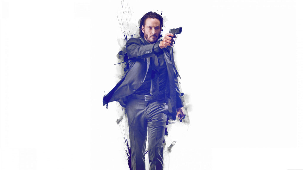 John Wick: The Ultimate Bad Guy Eliminator - A Cool Blue Wallpaper