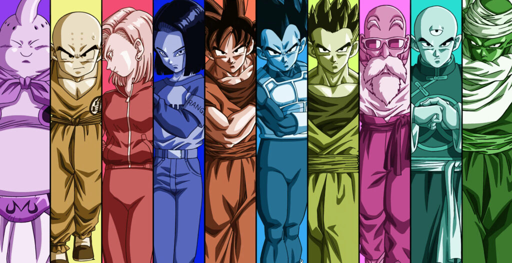Embrace the Action-Packed World of Dragon Ball with Epic Character Wallpaper