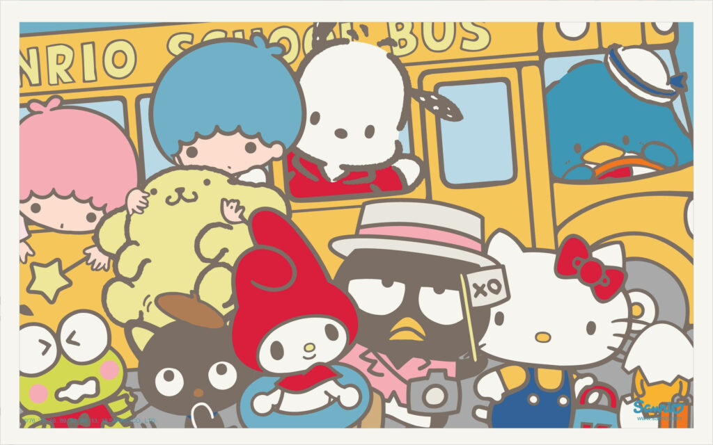 Hop on the magical Sanrio School Bus and discover a world of adventure! Wallpaper