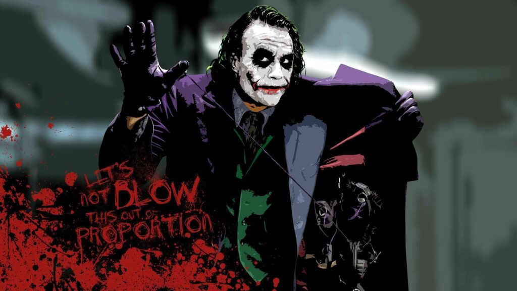 Joker's Explosive Antics: Let's Blow This Out of Proportion Wallpaper Background