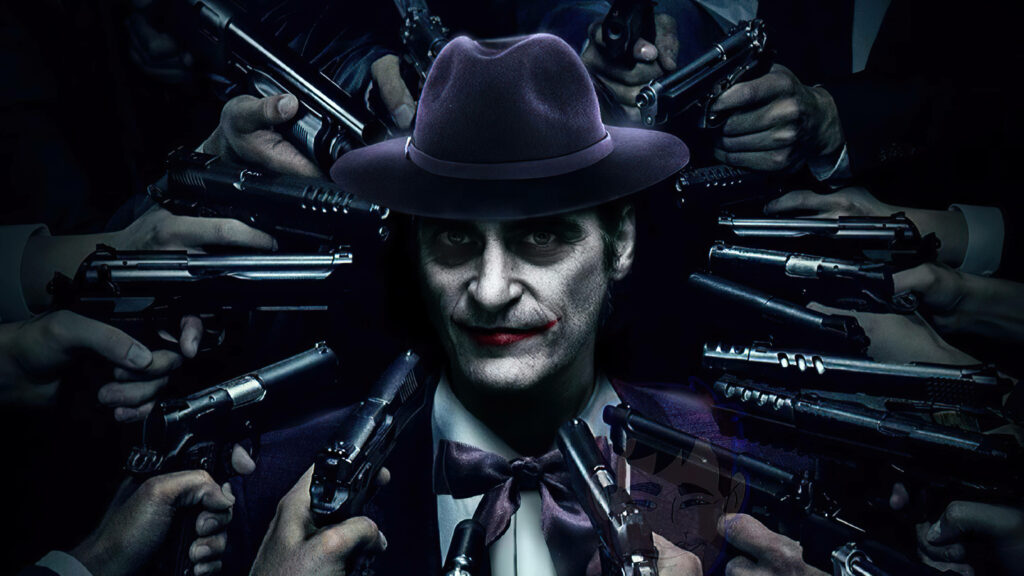 The Dark Gangster: Black Ultra HD Joker Confronted Wallpaper