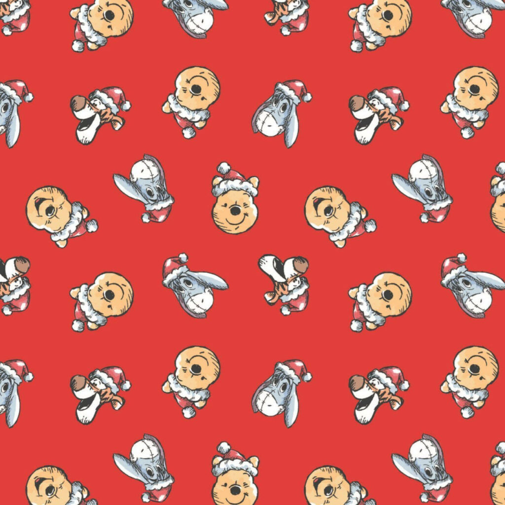 Cheerful Winnie the Pooh Holiday Wallpaper with Festive Designs