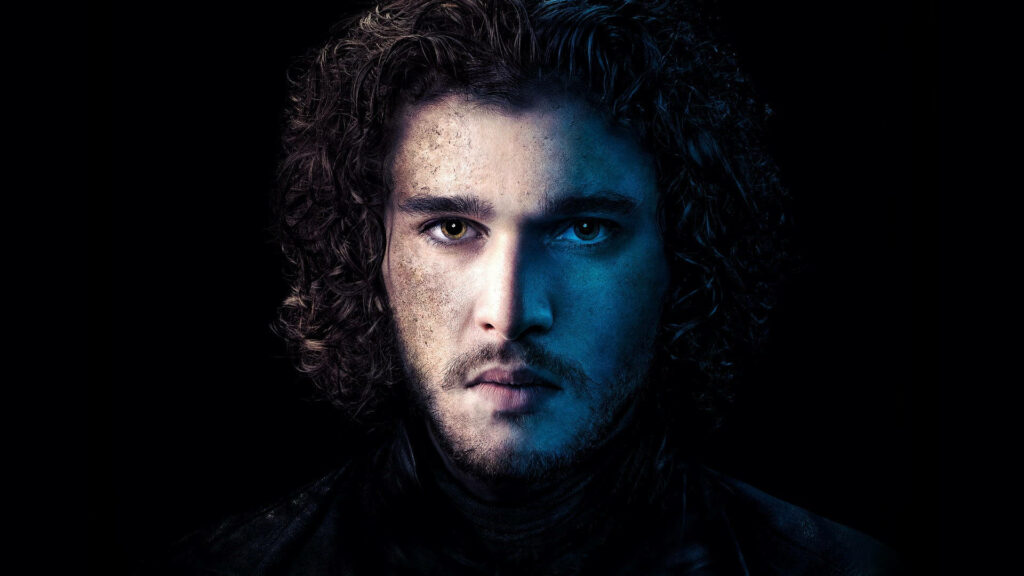 Stunning Jon Snow Wallpaper: Close-Up with Dramatic Split Lighting