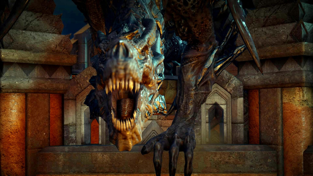 Dragon Age: Inquisition High-Dragon in Ancient Ruins - Epic Fantasy Wallpaper
