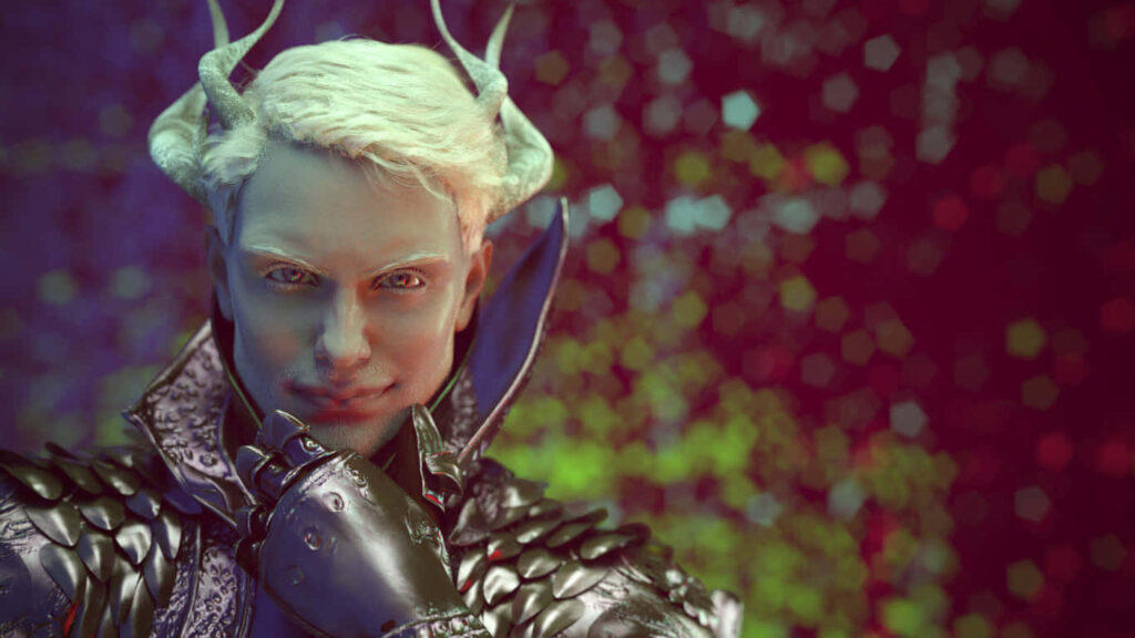 Elven Dragon Age: Inquisition Wallpaper with Colorful Background