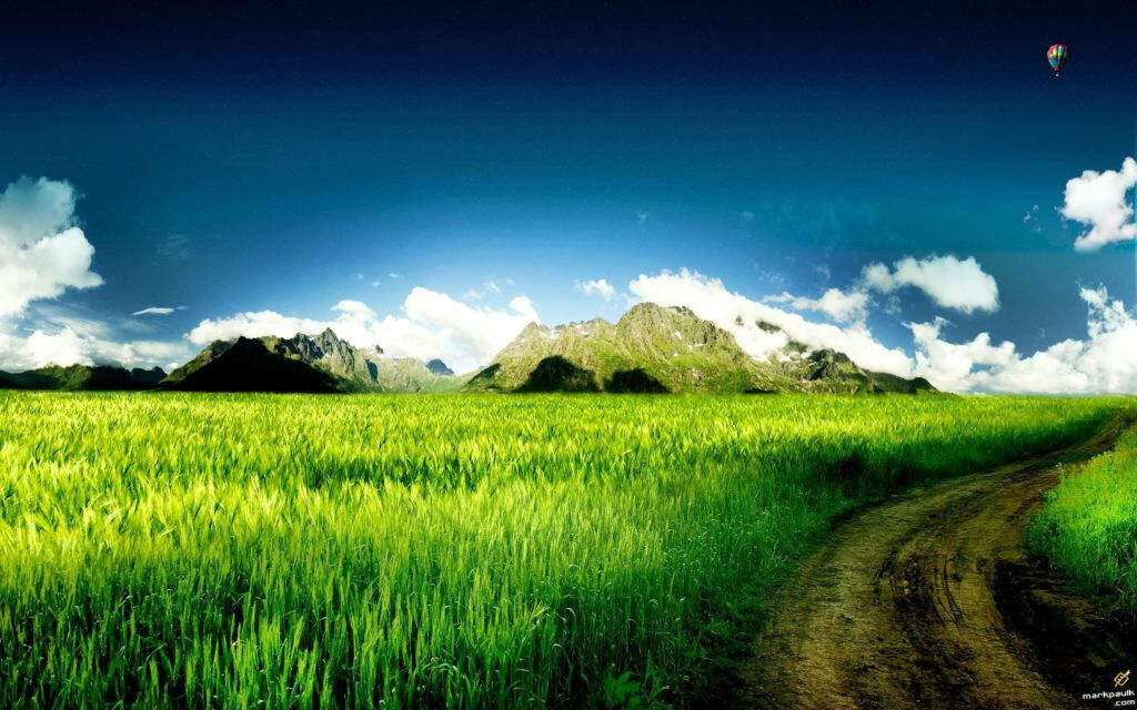 A Serene Journey Through Lush Mountains: Captivating Nature Scenery Background Wallpaper