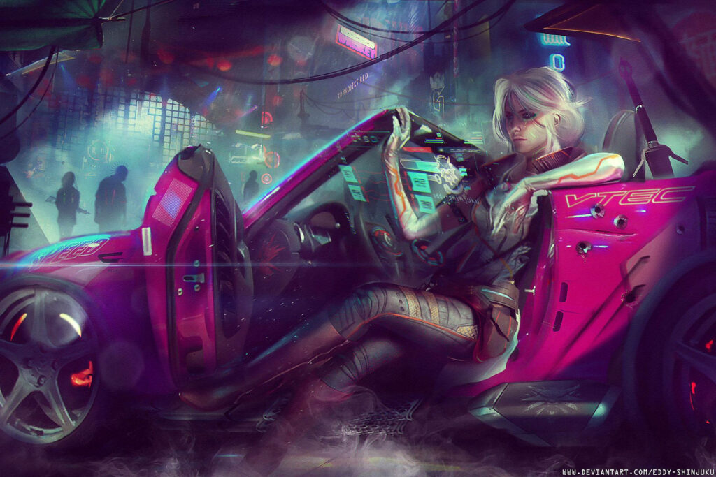 Into the Neon Wilderness: A Fearless Pathfinder Explores Cyberpunk 2077's Limitless Horizon Wallpaper