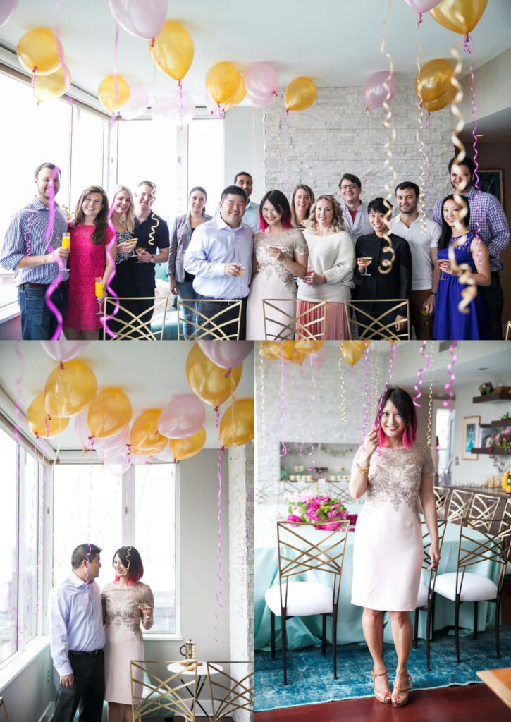 Joyful Birthday Celebration with Colorful Balloons and Smiling Friends Wallpaper