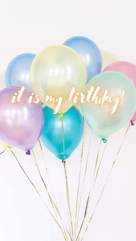 Cheerful Pastel Balloon Birthday Wallpaper for Celebrations