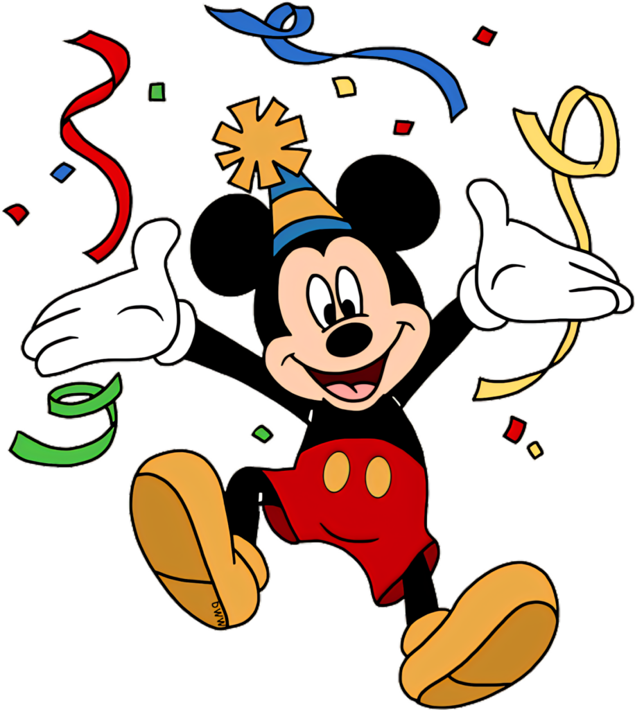 Joyful Cartoon Character Celebrates in Festive Party Atmosphere Wallpaper