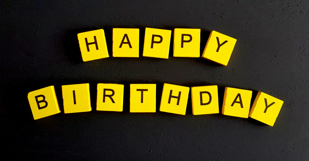 Cheerful Birthday Greetings: Vibrant Yellow Scrabble Tiles Celebrate My Special Day Wallpaper