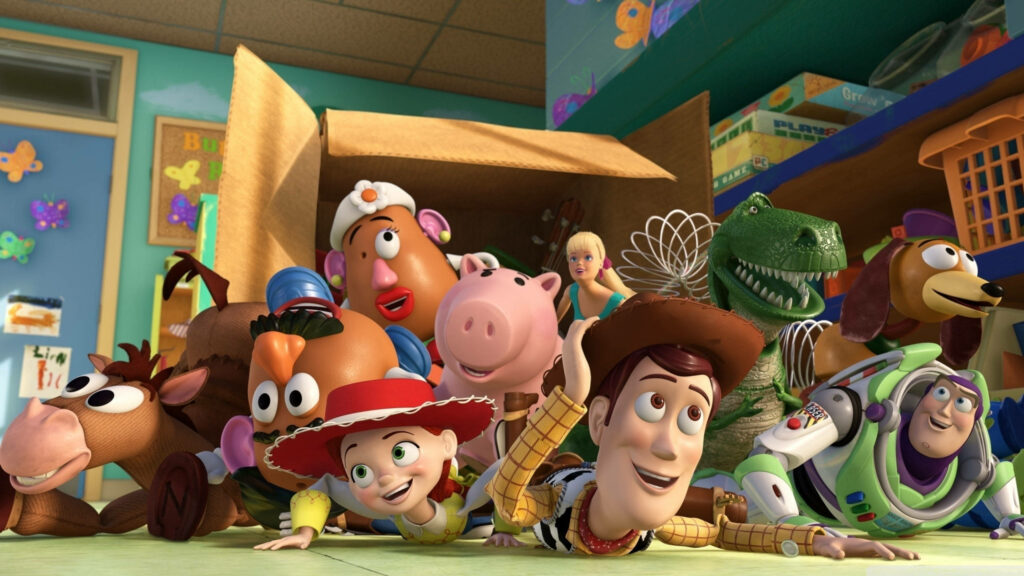 Toy Story 3: Bursting with Excitement in the Vibrant Nursery Wallpaper