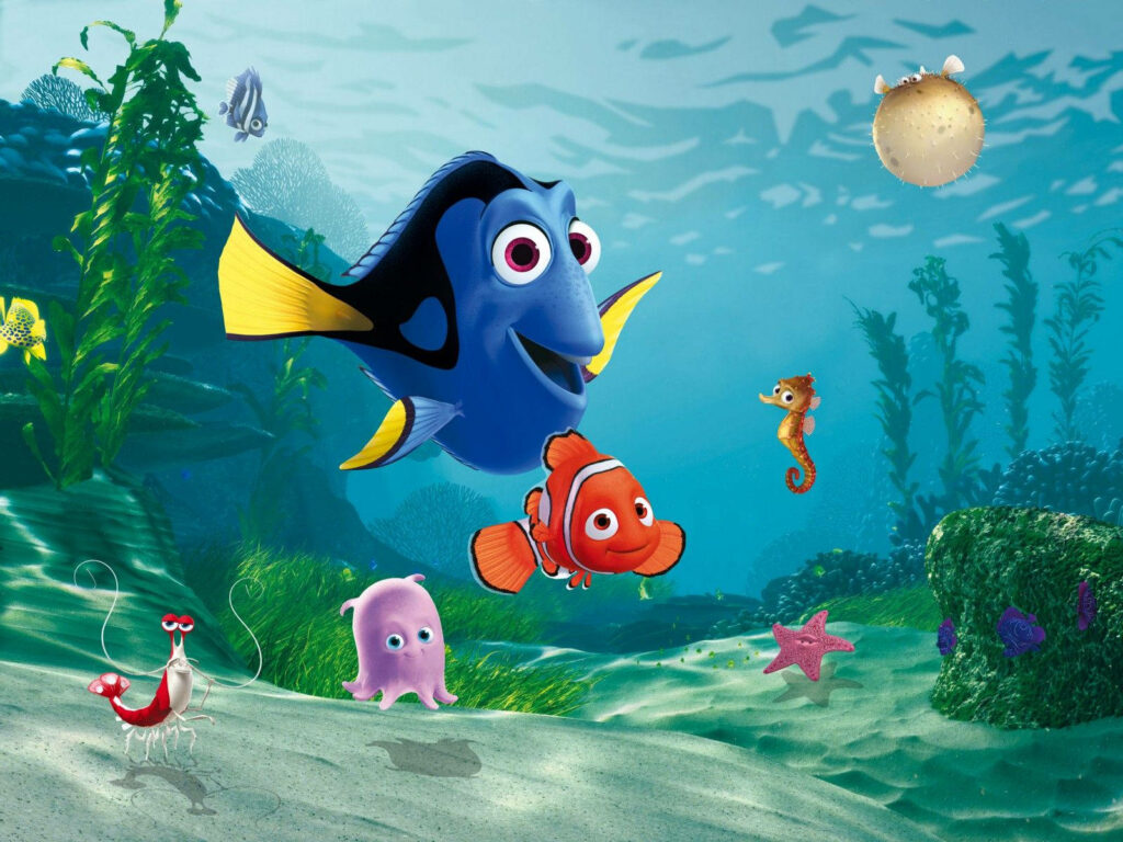 Colorful Finding Nemo Wallpaper: Joyful Underwater Adventure