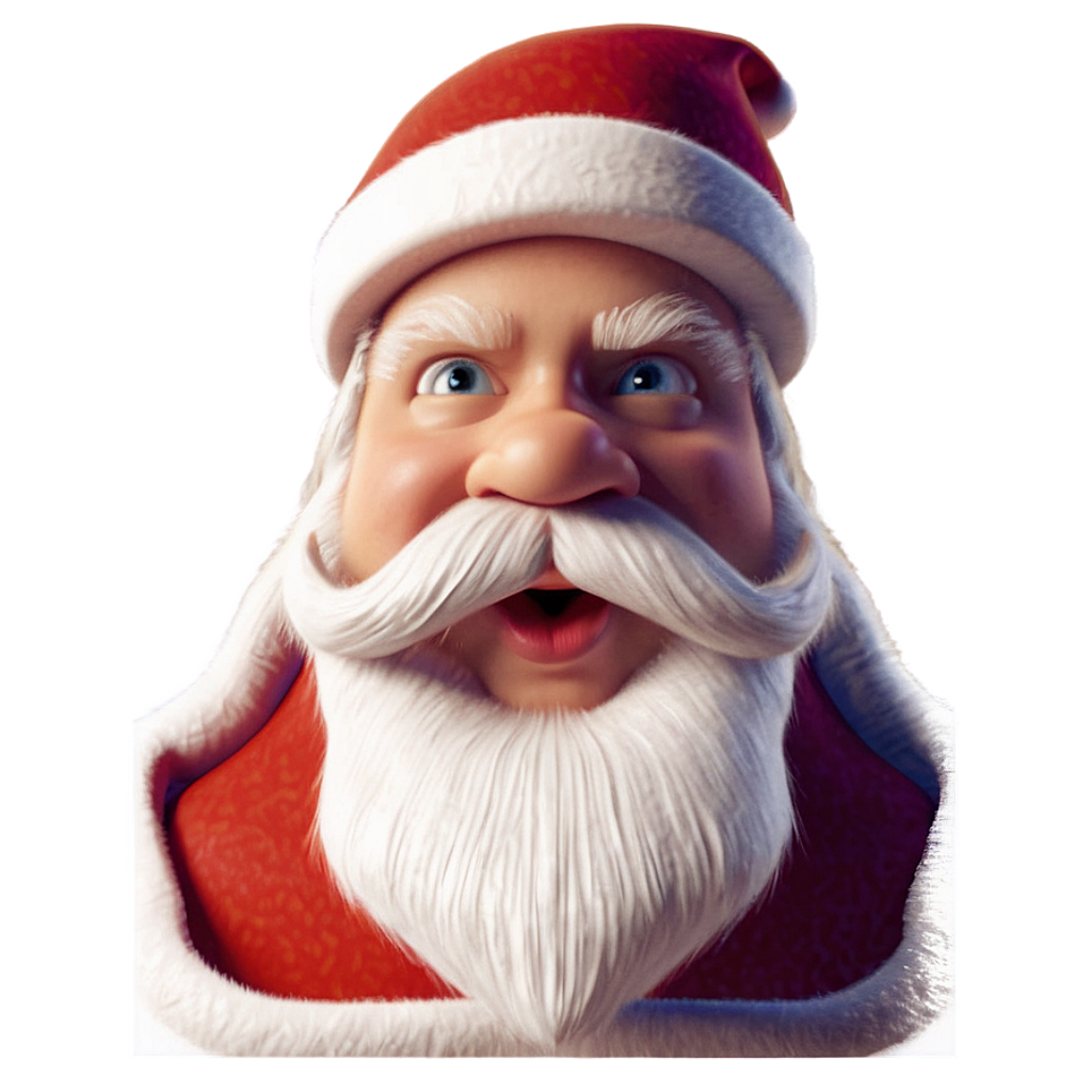 Joyful 3D Santa Claus Wallpaper for Christmas Cheer