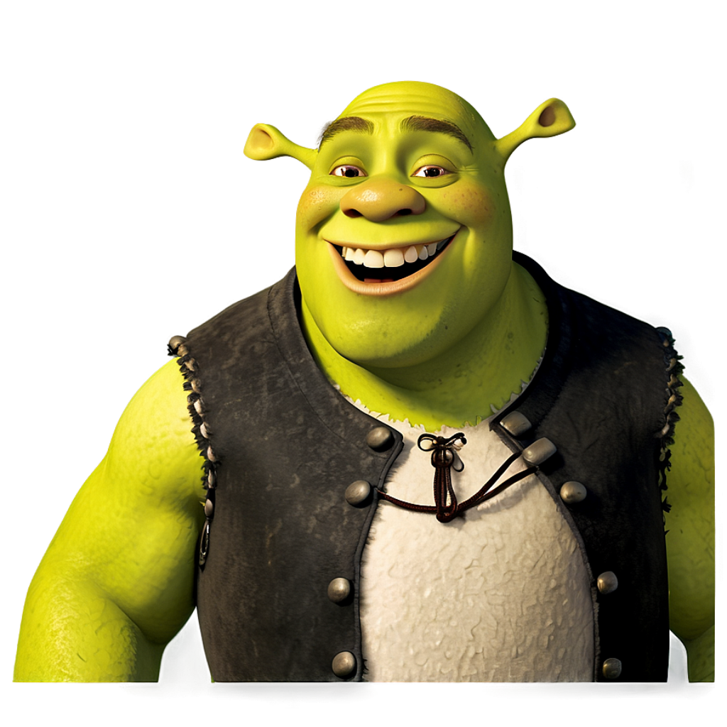 Shrek Laughing Wallpaper: Vibrant Yellow-Green Gradient Background
