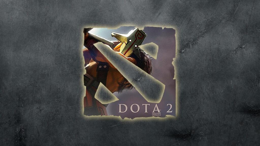 Juggernaut-themed Dota 2 Wallpaper: Gray Background with Hero Overlay