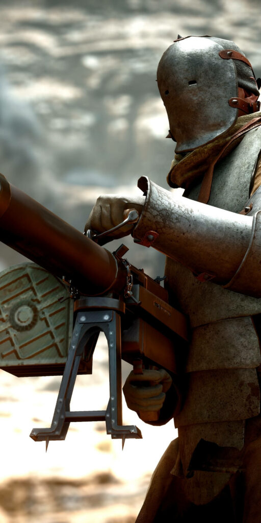 Battlefield 1 Domination: Unstoppable Juggernaut with Lethal Firepower - Epic 4K Phone Wallpaper