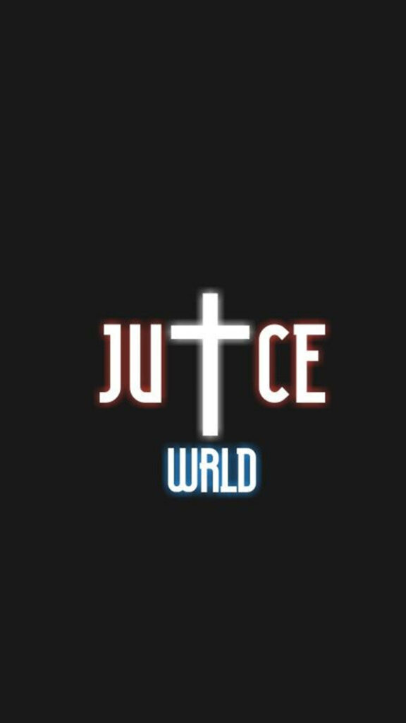 JUICE WRLD Tribute Wallpaper - Bold Design on Black Background