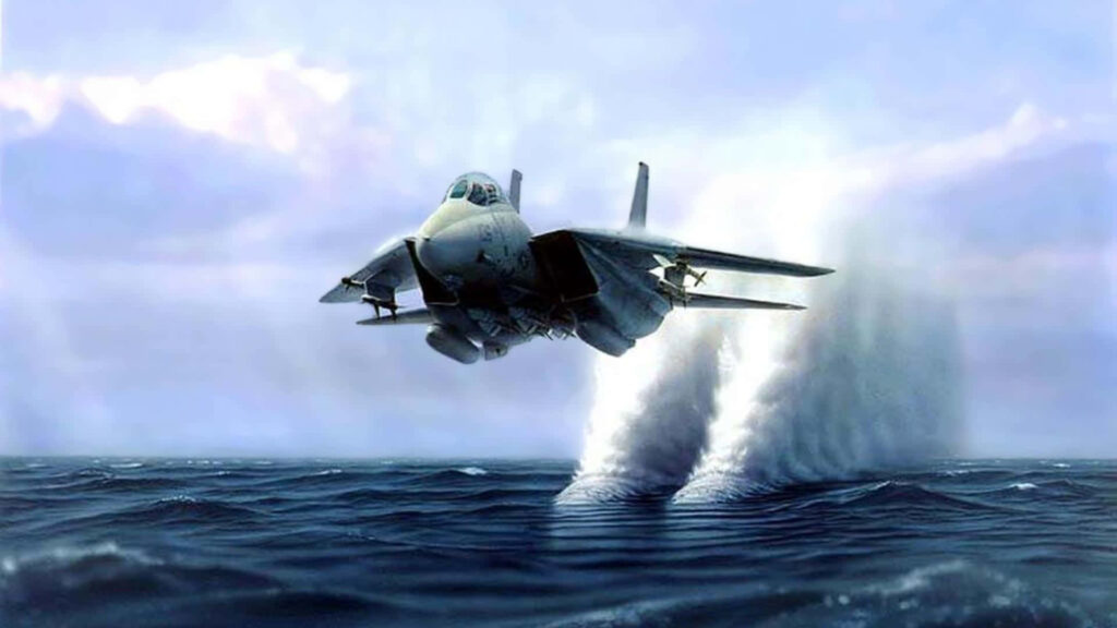 The Majestic Jumbo Jet Slicing Through the Boundless Blue Skies Wallpaper