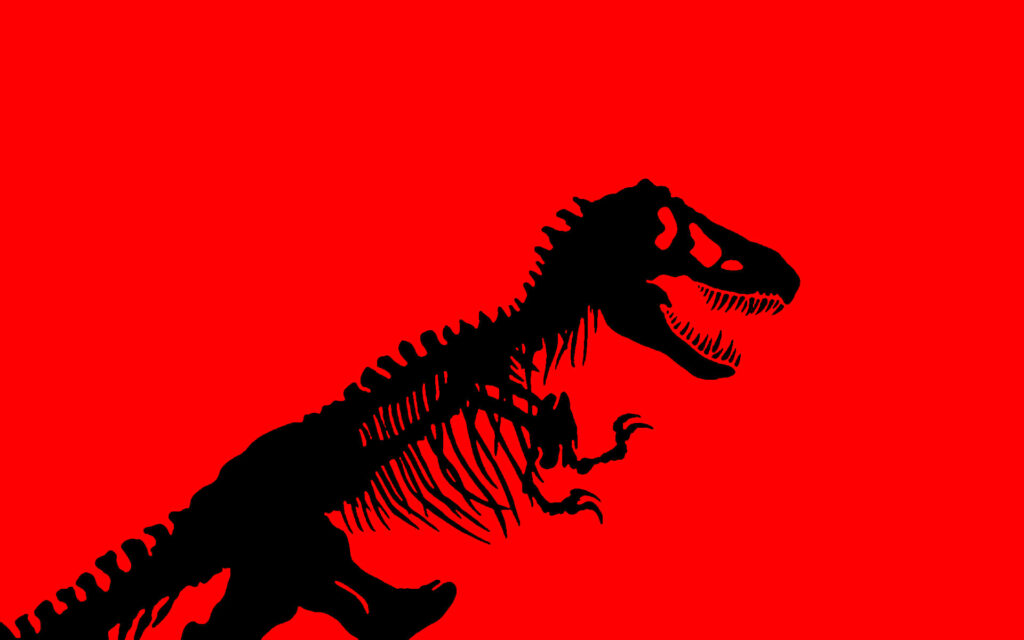 Jurassic Park-Inspired Dinosaur Skeleton Wallpaper Background