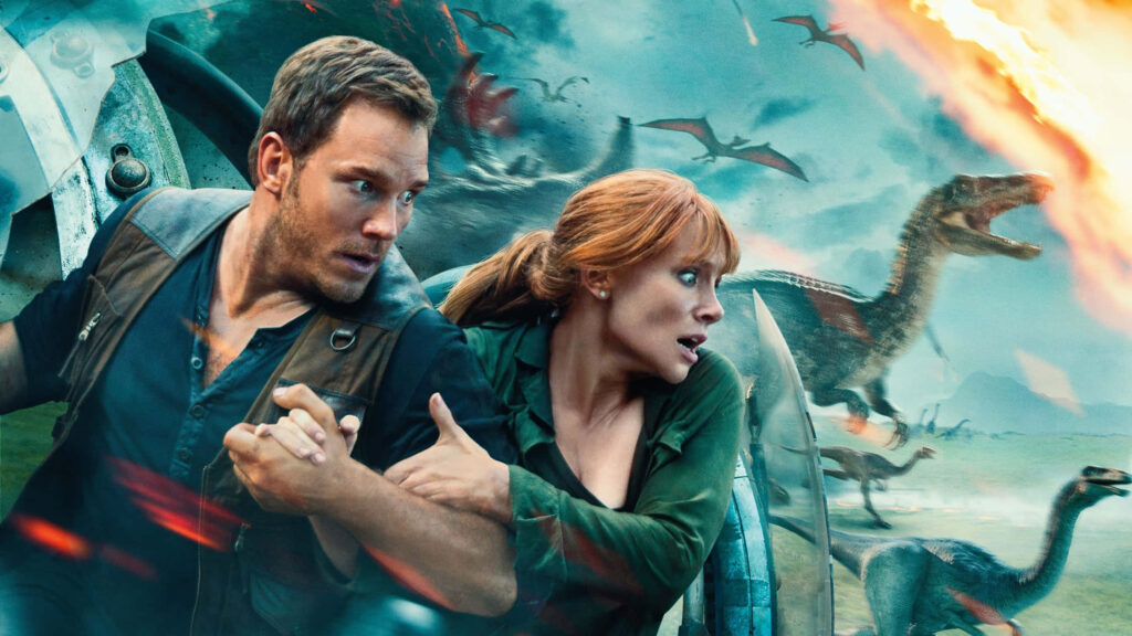Thrilling Jurassic World Wallpaper: Survival Amidst Dinosaurs & Chaos