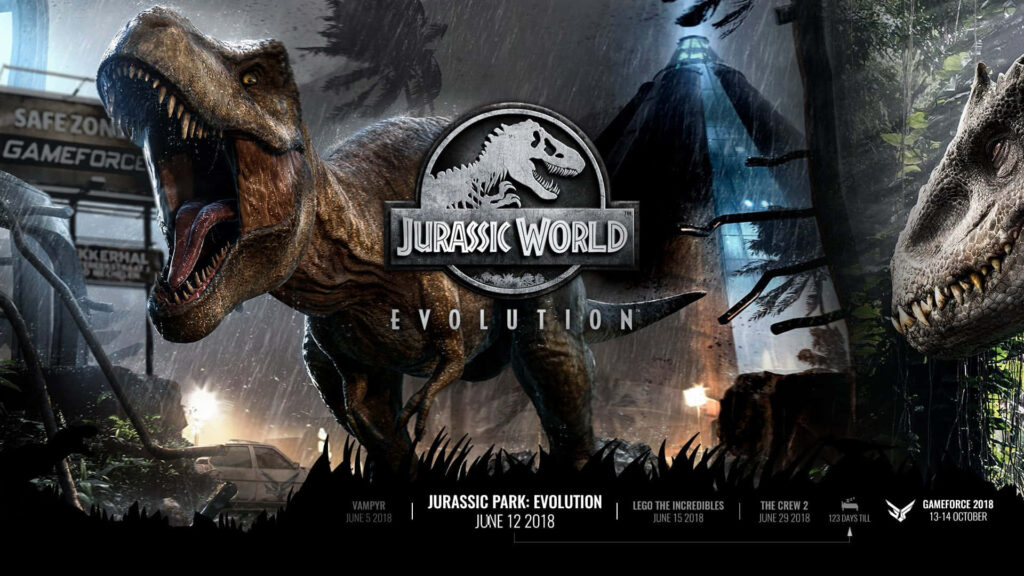 Jurassic World: Evolution T-Rex Wallpaper - Thrilling Dinosaur Scene