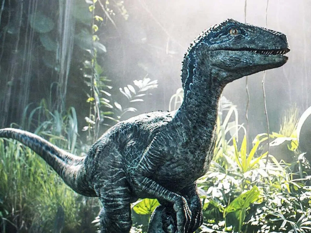 Stunning Jurassic World Velociraptor Wallpaper in Lush Greenery