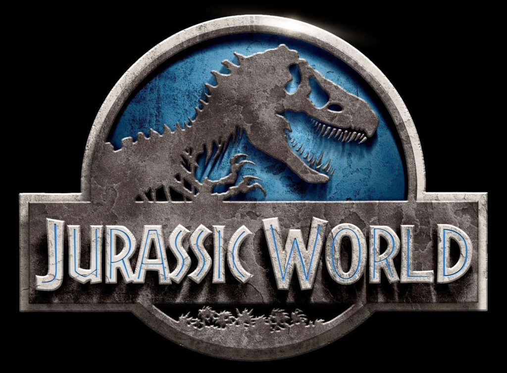Epic Jurassic World Logo Wallpaper: Fossilized Dinosaur Adventure